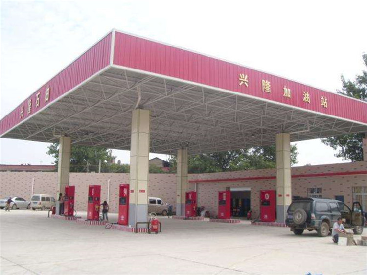 黄石加油站钢结构网架案例9