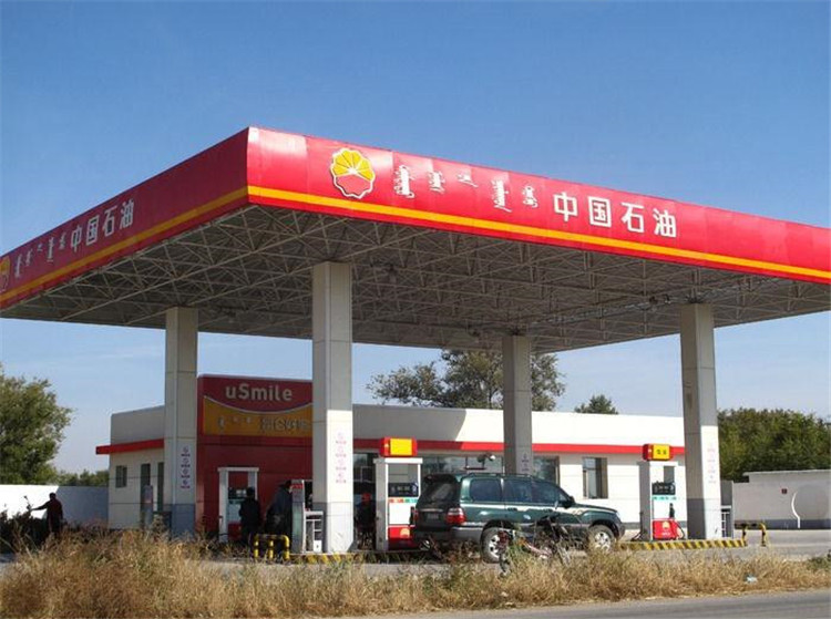 黄石加油站钢结构网架案例1